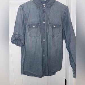 Casual Demin Button Down Shirt